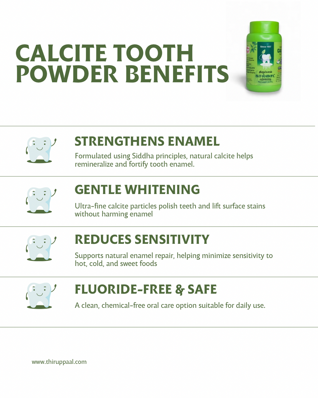 Calcite Tooth Powder