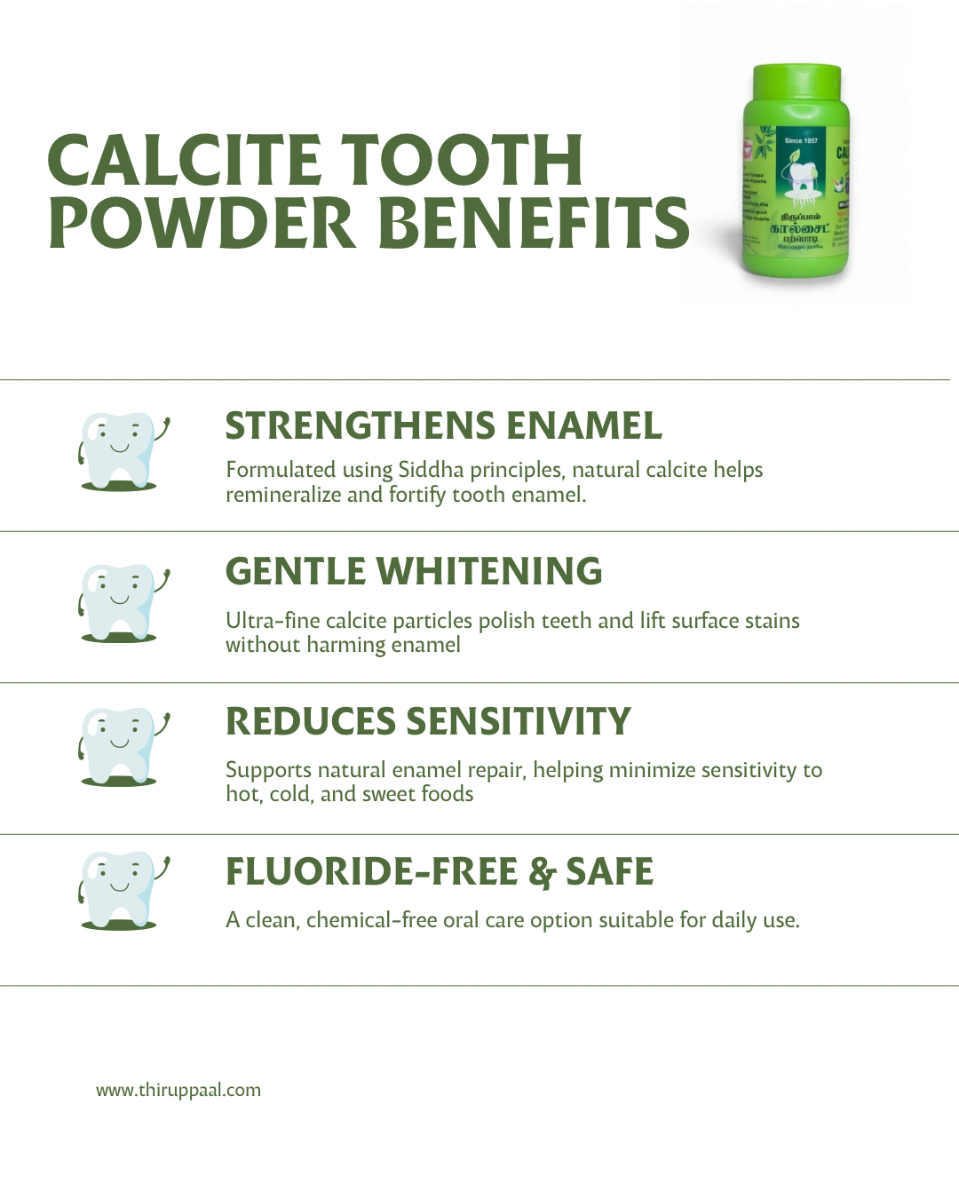 Calcite Tooth Powder