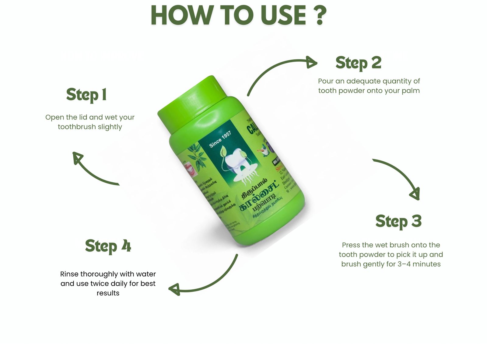 Calcite Tooth Powder